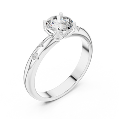 Celestial Round Star-Set Solitaire