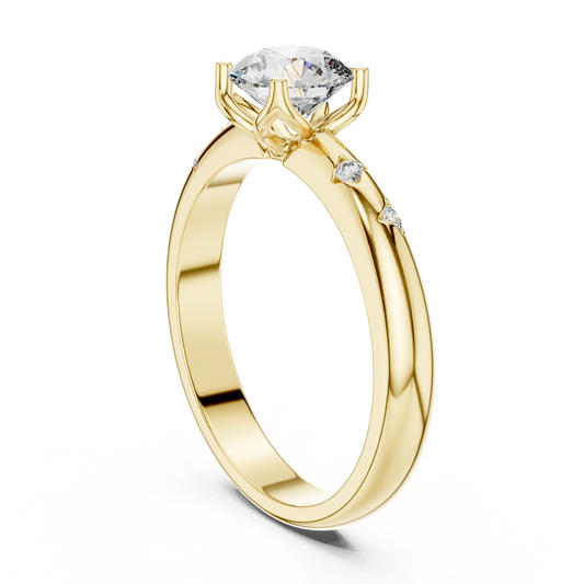 Celestial Round Star-Set Solitaire