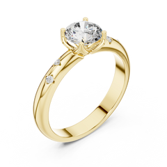 Celestial Round Star-Set Solitaire