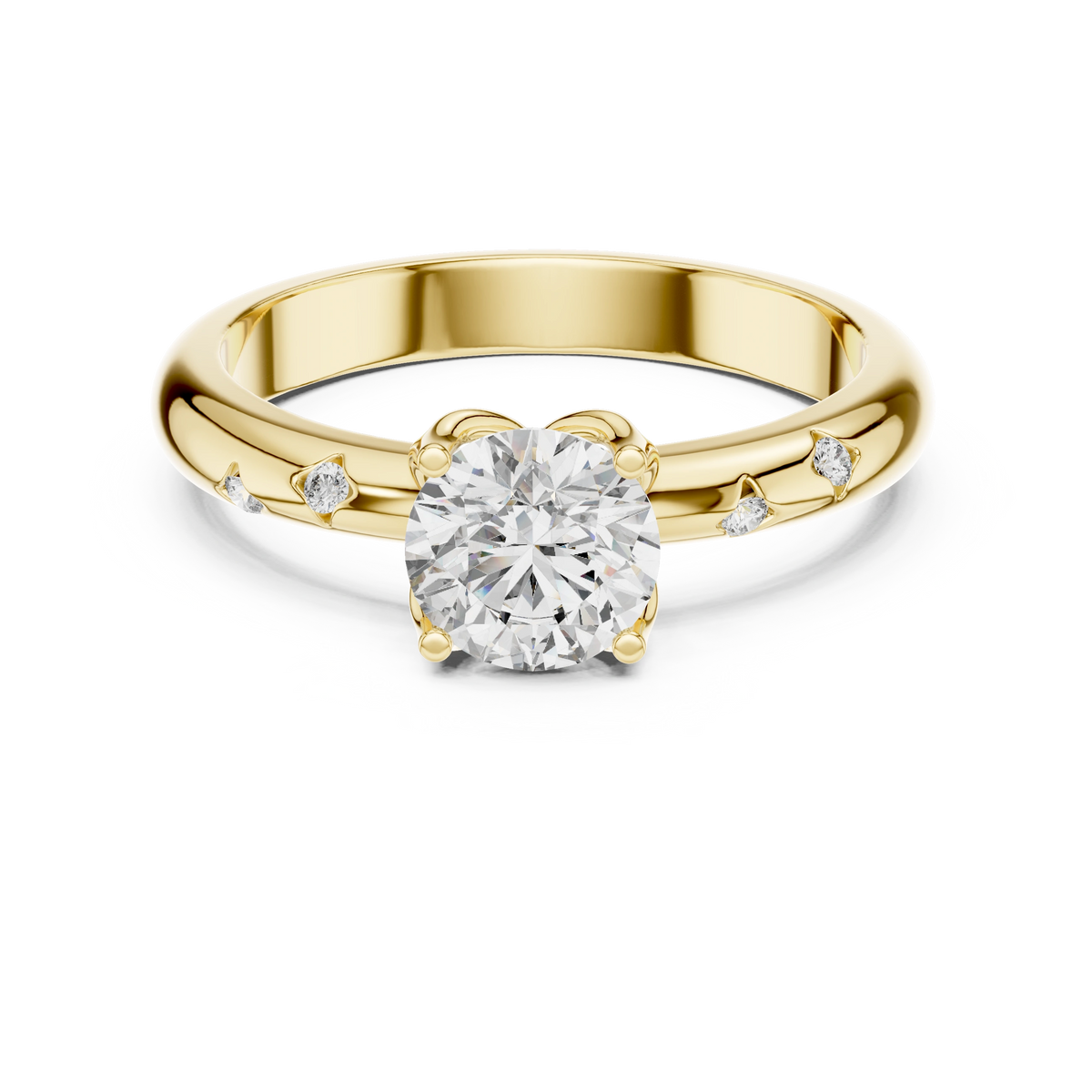 Celestial Round Star-Set Solitaire