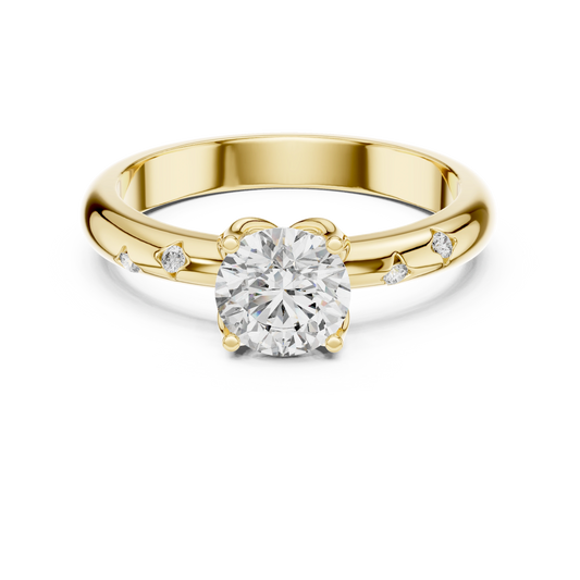 Celestial Round Star-Set Solitaire