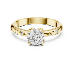 Celestial Round Star-Set Solitaire
