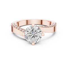 Contemporary Round Asymmetrical Bypass Ring
