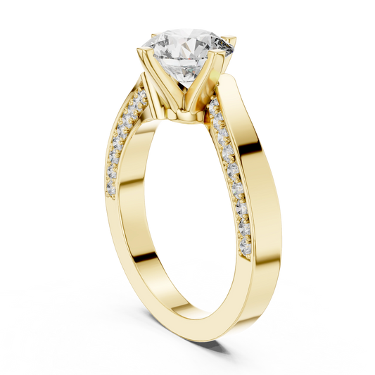 Contemporary Round Asymmetrical Bypass Ring