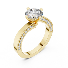 Contemporary Round Asymmetrical Bypass Ring