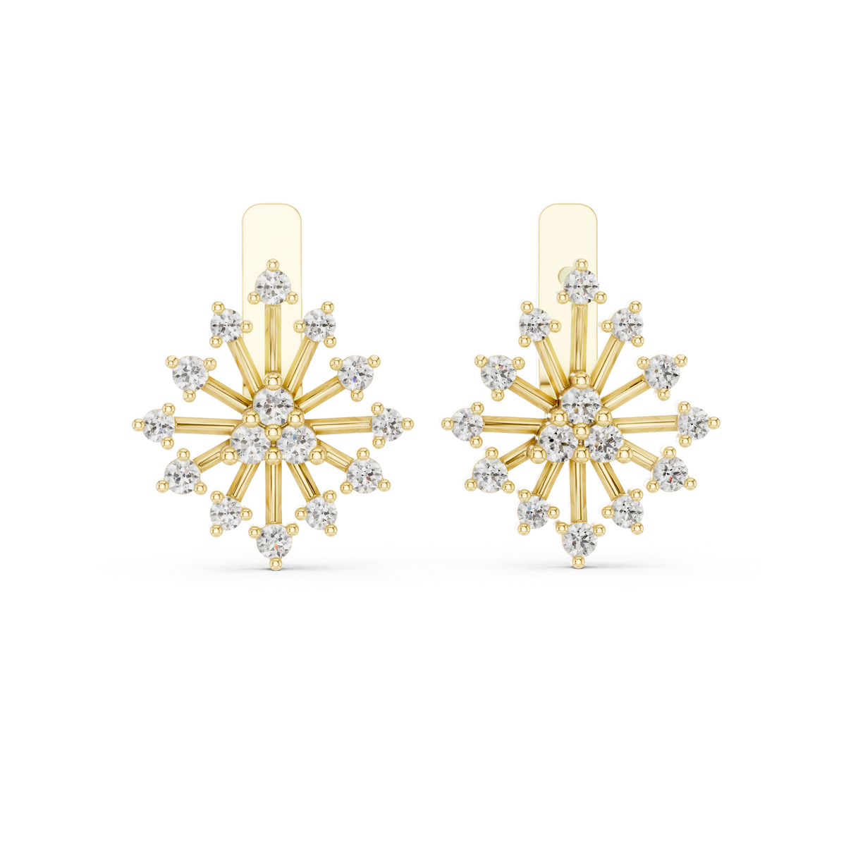 Aurevia Celestial Starburst Diamond Earrings