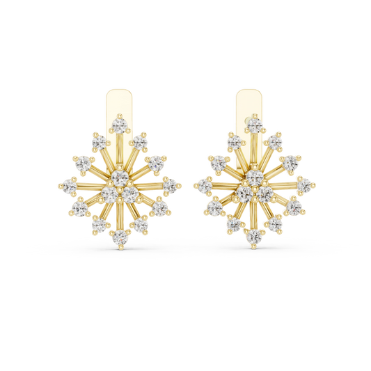 Celestial Starburst Diamond Earrings