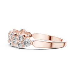 Effervescent Round Cluster Diamond Band