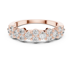 Effervescent Round Cluster Diamond Band