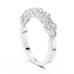 Effervescent Round Cluster Diamond Band