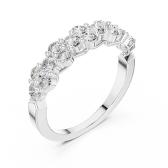 Effervescent Round Cluster Diamond Band