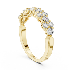 Effervescent Round Cluster Diamond Band