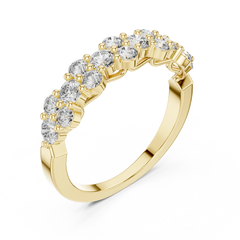 Effervescent Round Cluster Diamond Band
