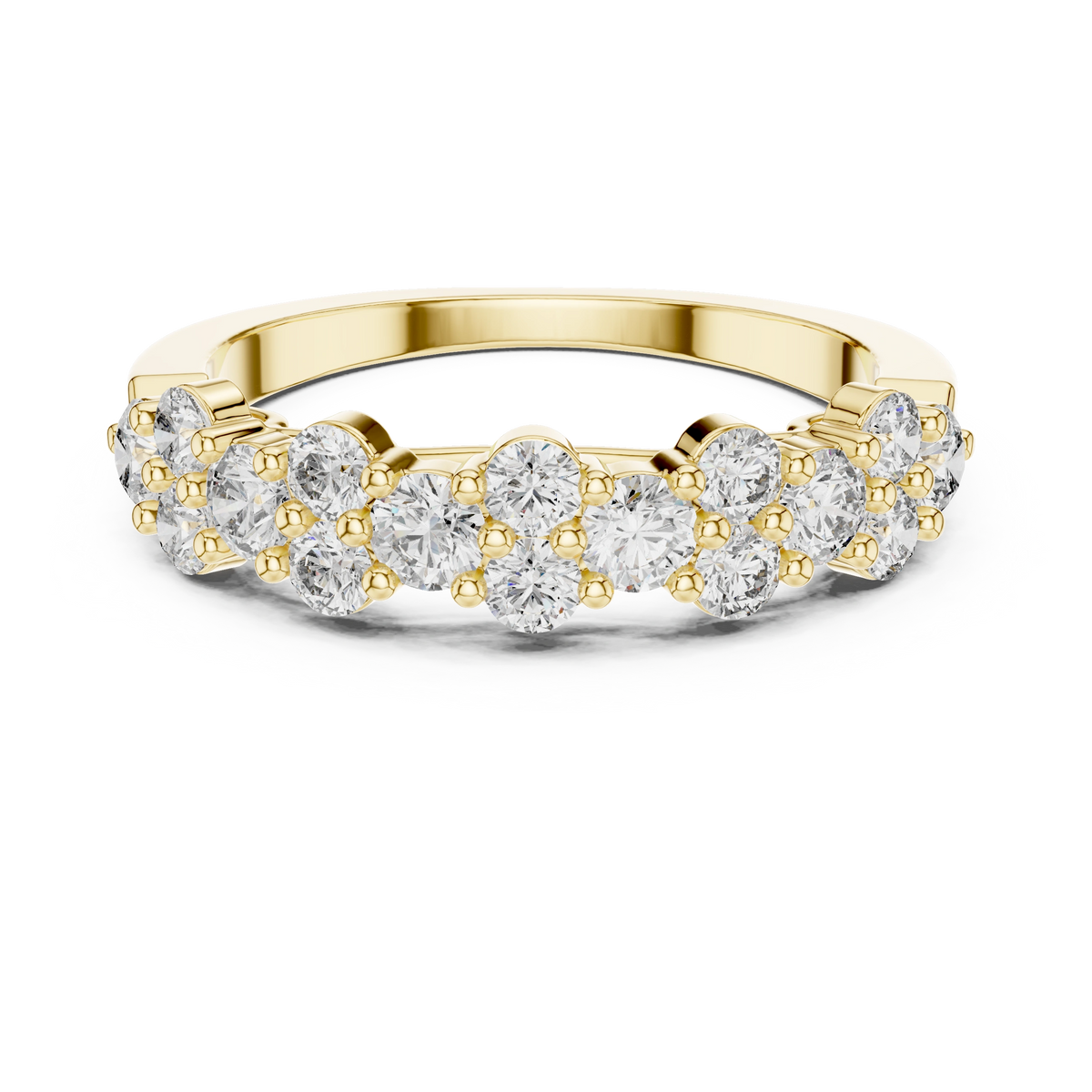 Effervescent Round Cluster Diamond Band