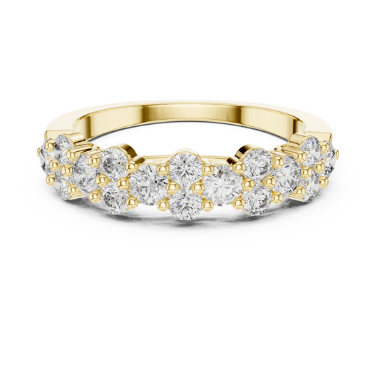 Effervescent Round Cluster Diamond Band