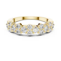Effervescent Round Cluster Diamond Band