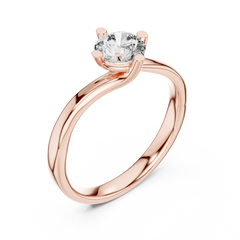 Serene Round Bypass Solitaire Ring