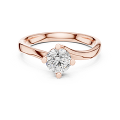Serene Round Bypass Solitaire Ring