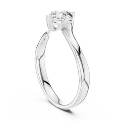 Serene Round Bypass Solitaire Ring
