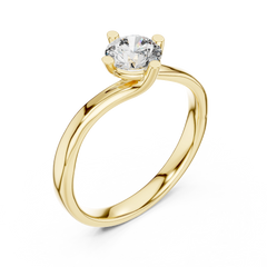 Serene Round Bypass Solitaire Ring