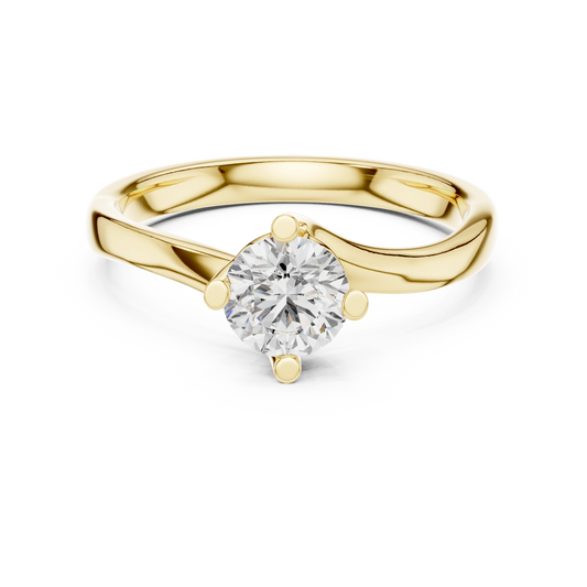 Serene Round Bypass Solitaire Ring