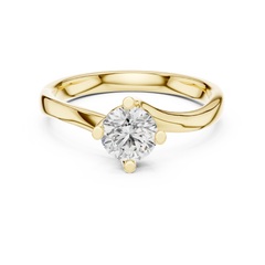Serene Round Bypass Solitaire Ring