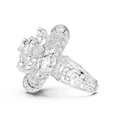 Aurevia Majestic Mandala Filigree Statement Ring