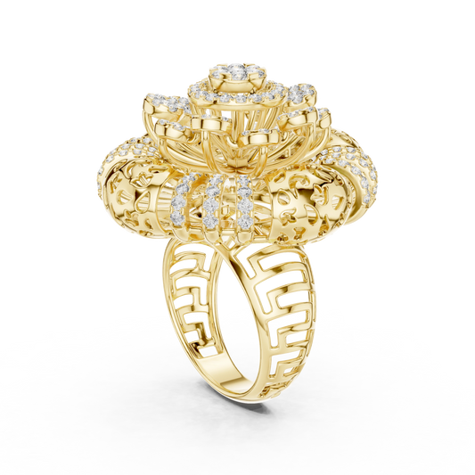 Aurevia Majestic Mandala Filigree Statement Ring