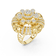 Aurevia Majestic Mandala Filigree Statement Ring