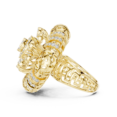 Aurevia Majestic Mandala Filigree Statement Ring