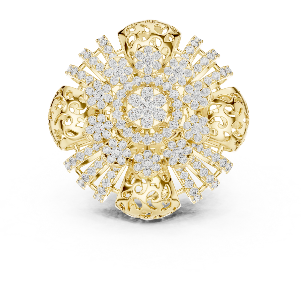 Aurevia Majestic Mandala Filigree Statement Ring