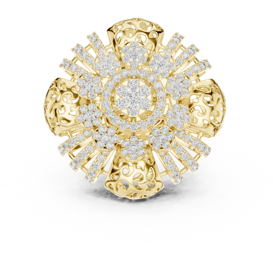 Aurevia Majestic Mandala Filigree Statement Ring