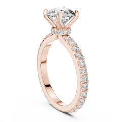 Aurevia Timeless Round Pave Solitaire Ring