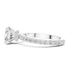 Aurevia Timeless Round Pave Solitaire Ring