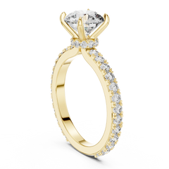 Aurevia Timeless Round Pave Solitaire Ring