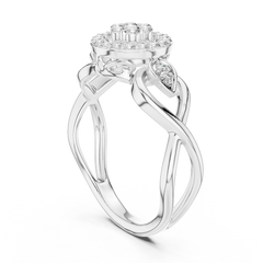 Petal Halo Ring