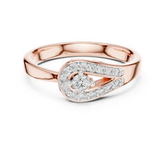 Teardrop Halo Ring