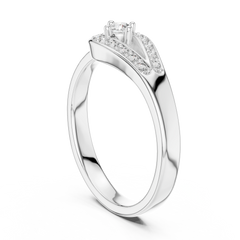Teardrop Halo Ring