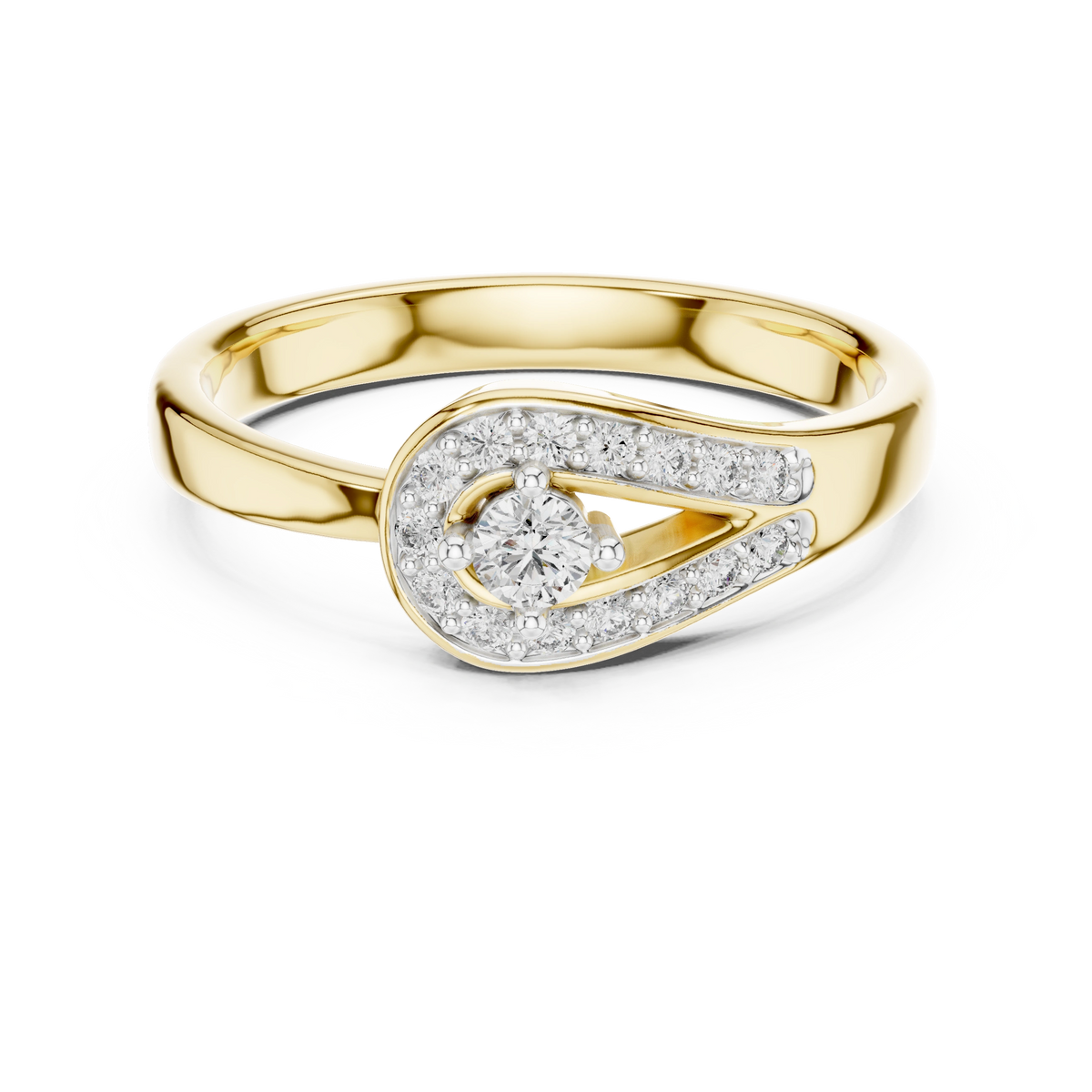 Teardrop Halo Ring