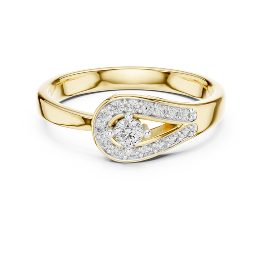 Teardrop Halo Ring