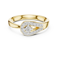 Teardrop Halo Ring