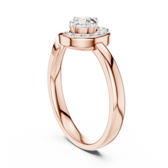Swirl Halo Ring