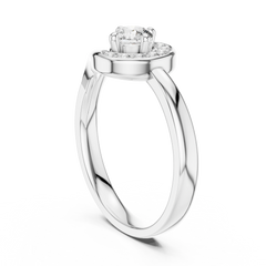 Swirl Halo Ring