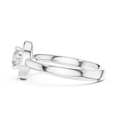 Swirl Halo Ring