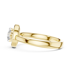 Swirl Halo Ring
