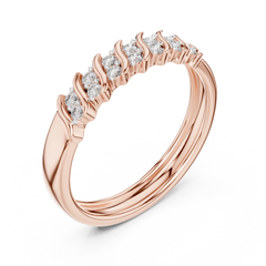 Swirl Ribbon Diamond Band