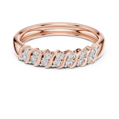 Swirl Ribbon Diamond Band