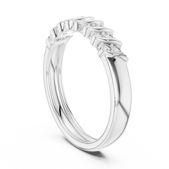 Swirl Ribbon Diamond Band