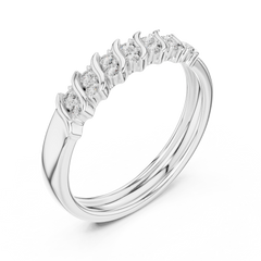 Swirl Ribbon Diamond Band