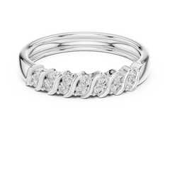 Swirl Ribbon Diamond Band